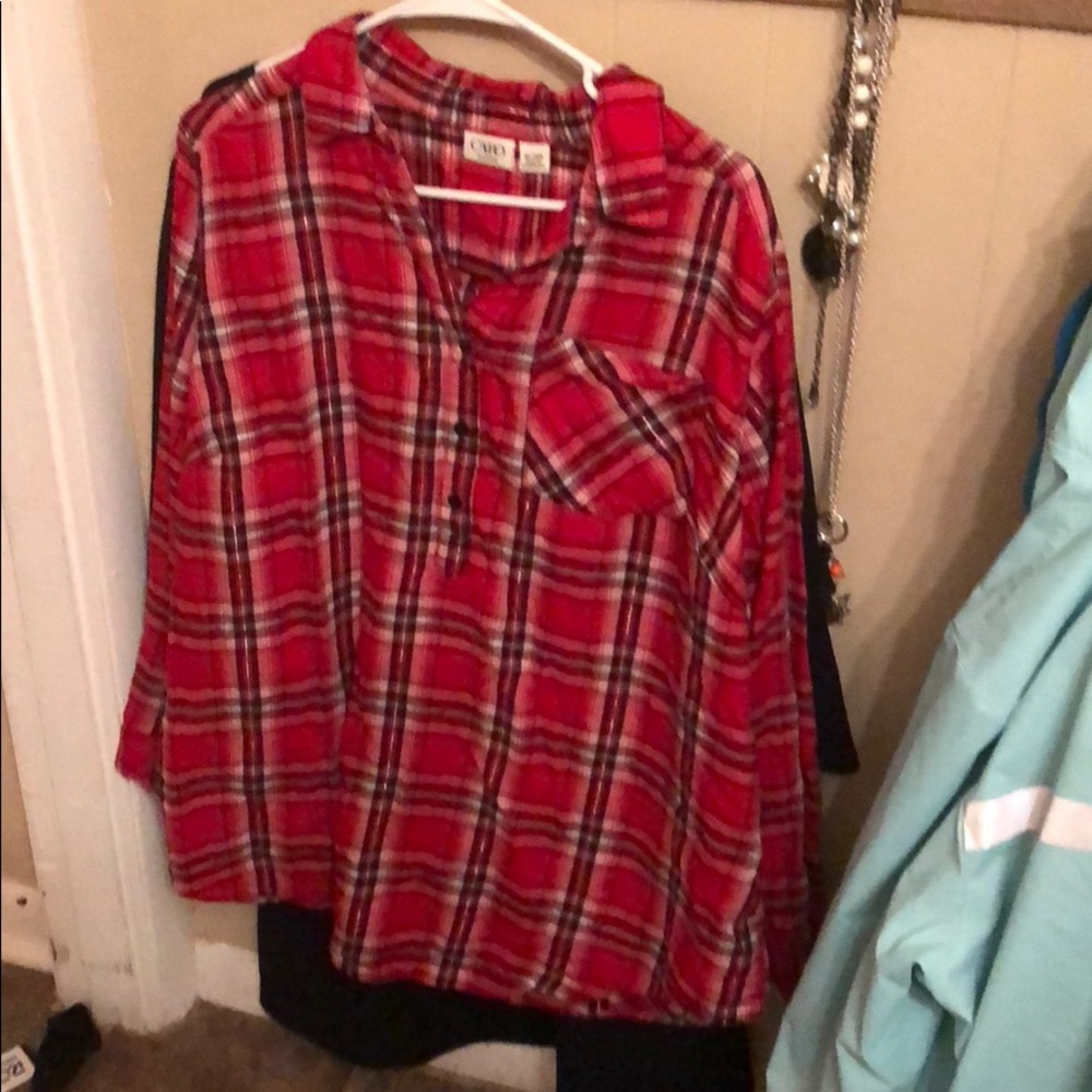 Oversized Flannel Top